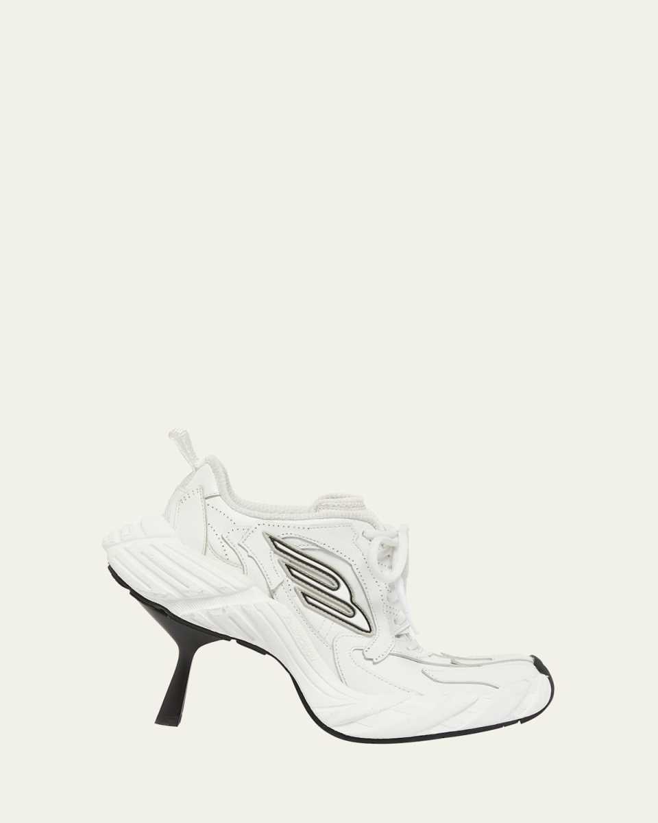 Monday Heeled Leather Sneakers